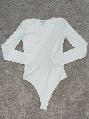 ARITZIA Long Sleeve White One-Piece Bodysuit